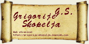 Grigorije Škopelja vizit kartica